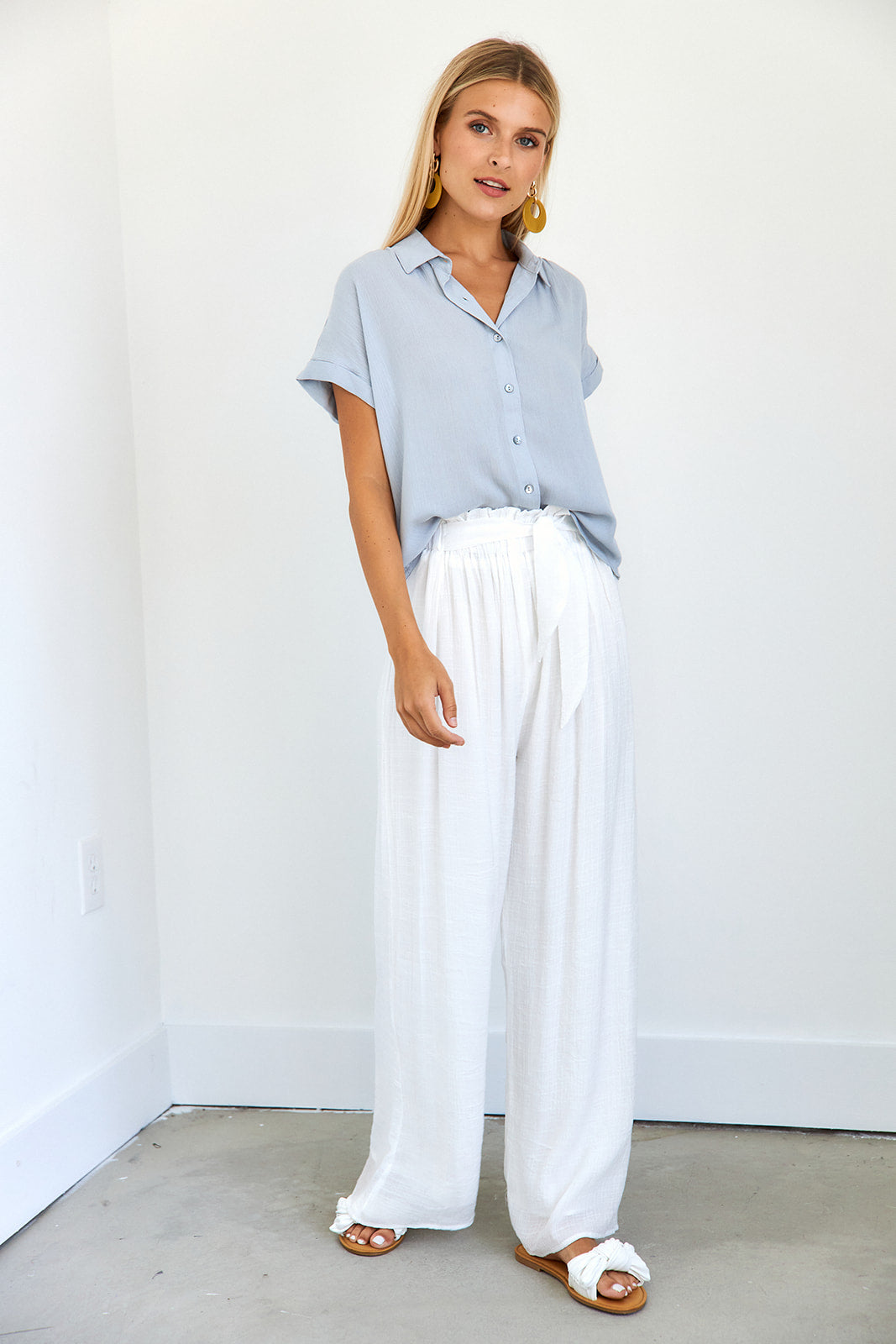 Sofia Flowy Button Down Top
