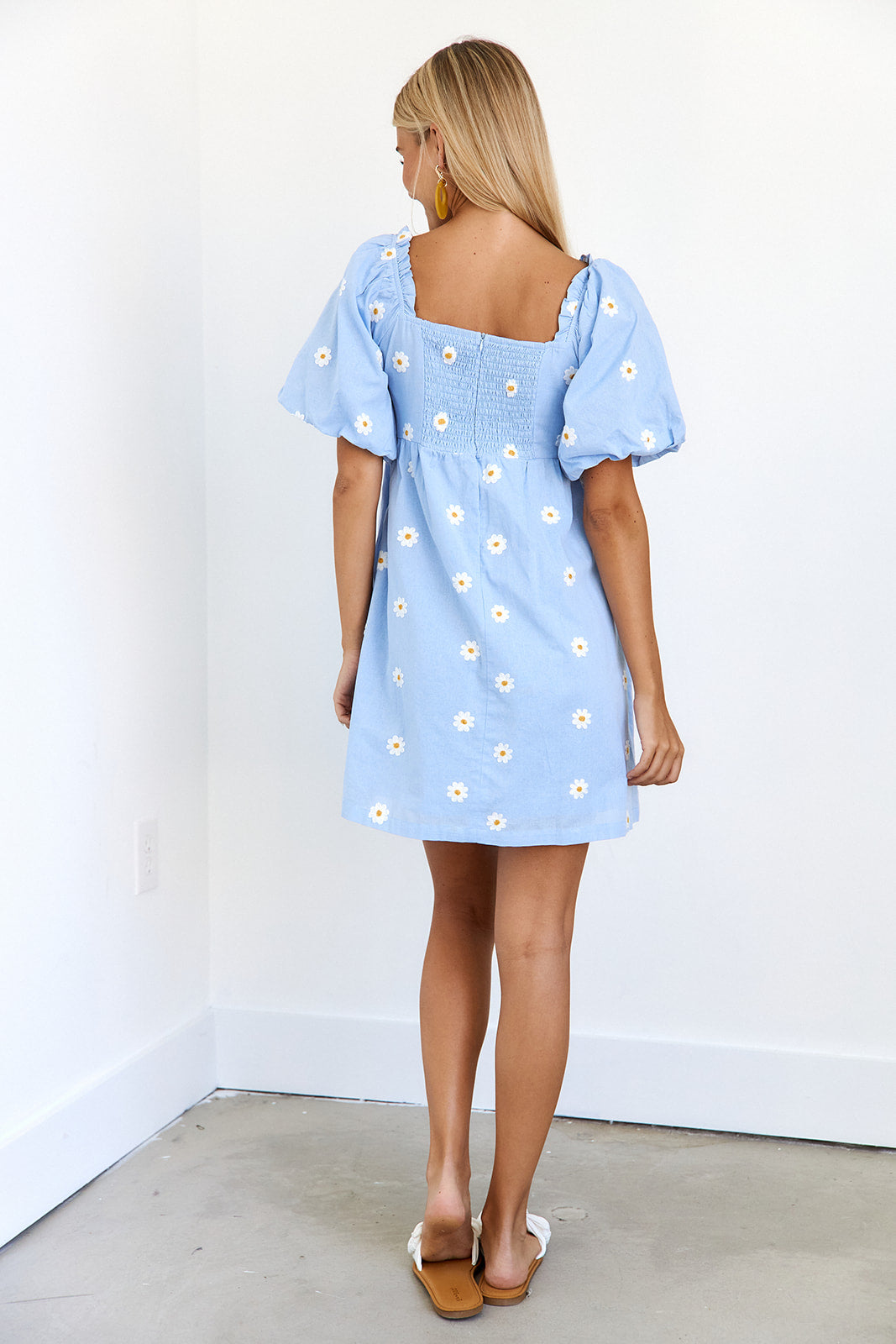 Colleen Daisy Print Mini Dress