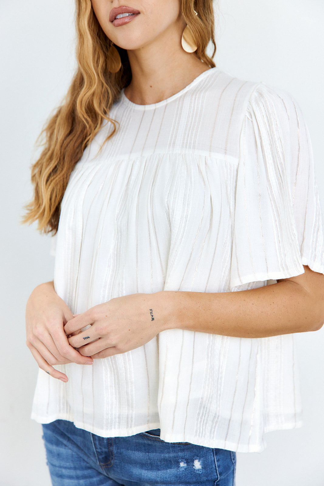 SALE- Codi Flutter Sleeve Blouse