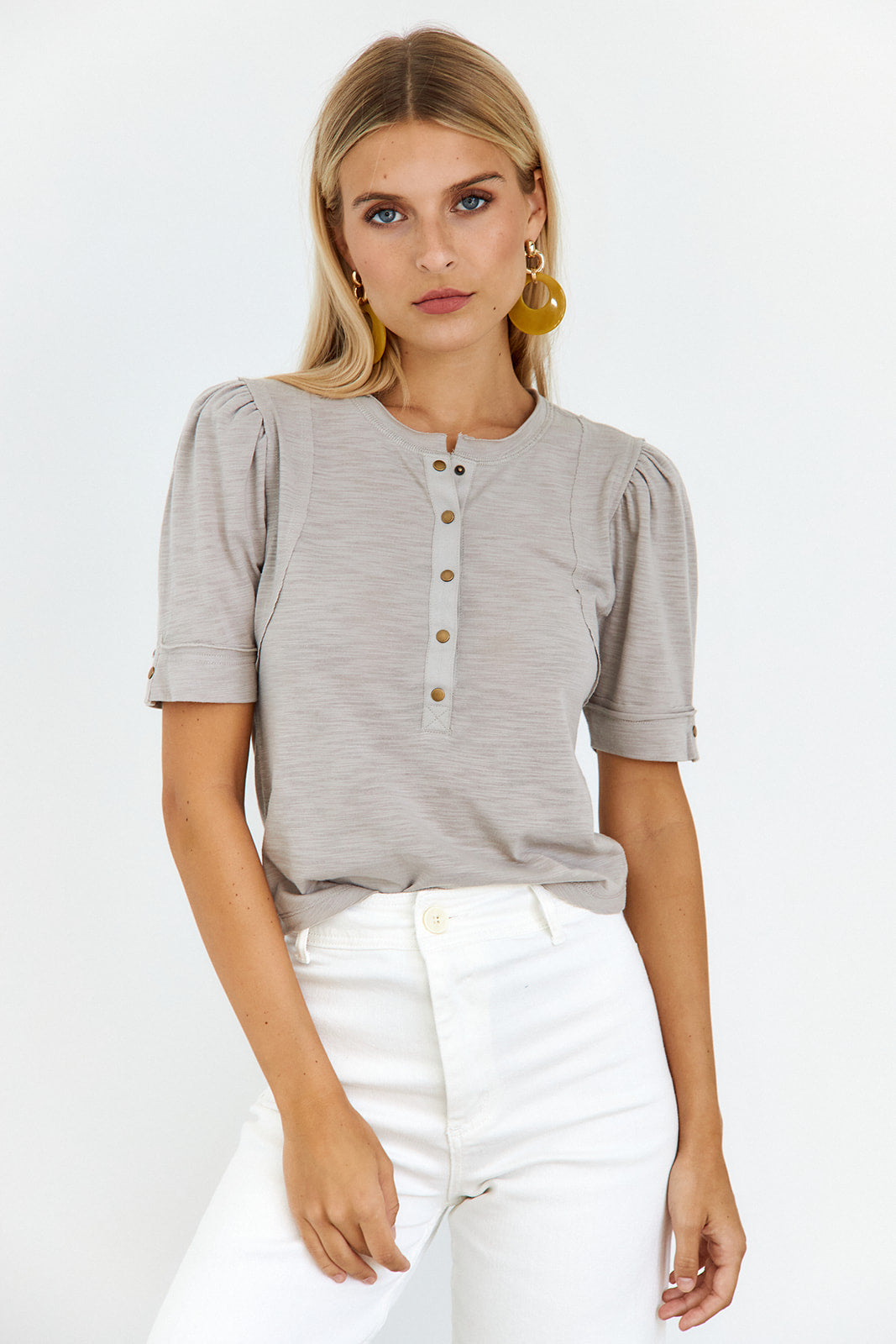 SALE - Bryce Front Button Tee