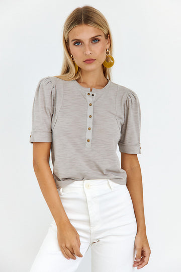 SALE - Bryce Front Button Tee