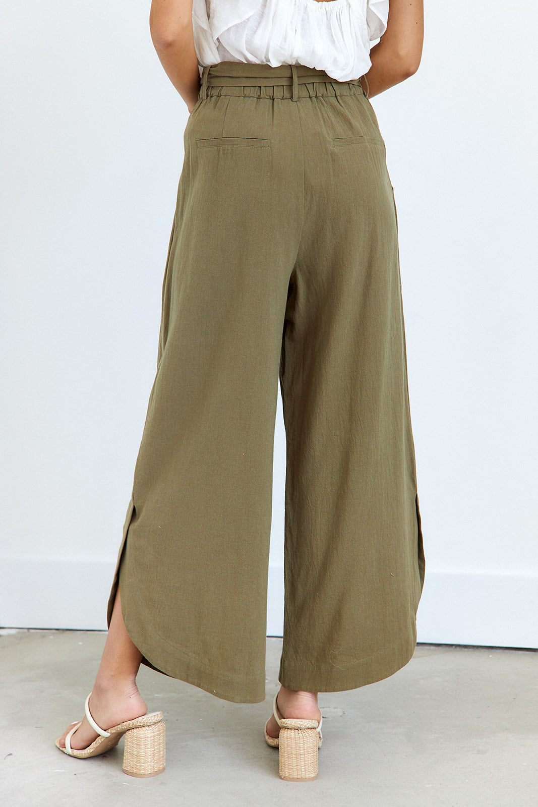 SALE - Iva Tie Belted Wide Leg Pants