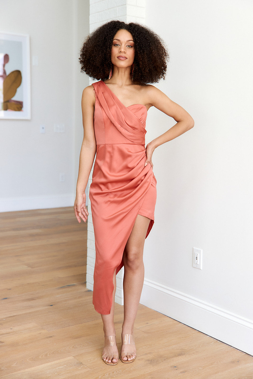 SALE - Allette One Shoulder Midi Dress
