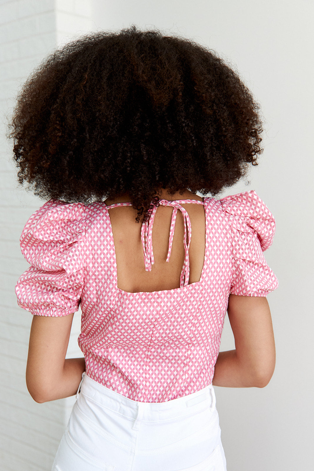 SALE - Zoie Printed Puff Sleeve Bodysuit