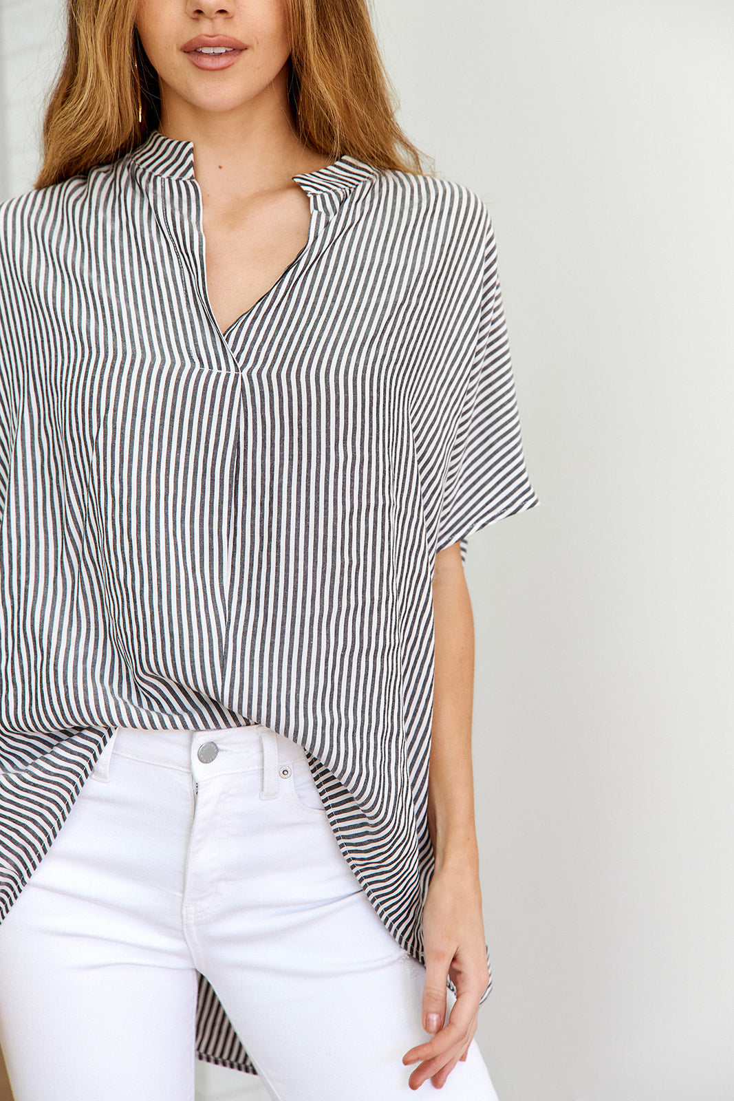 Lina Striped Oversized Blouse