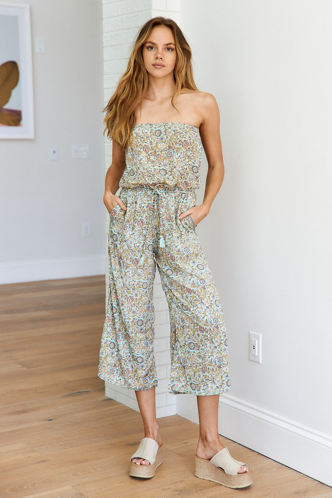 SALE- Maisy Sleeveless Printed Jumpsuit