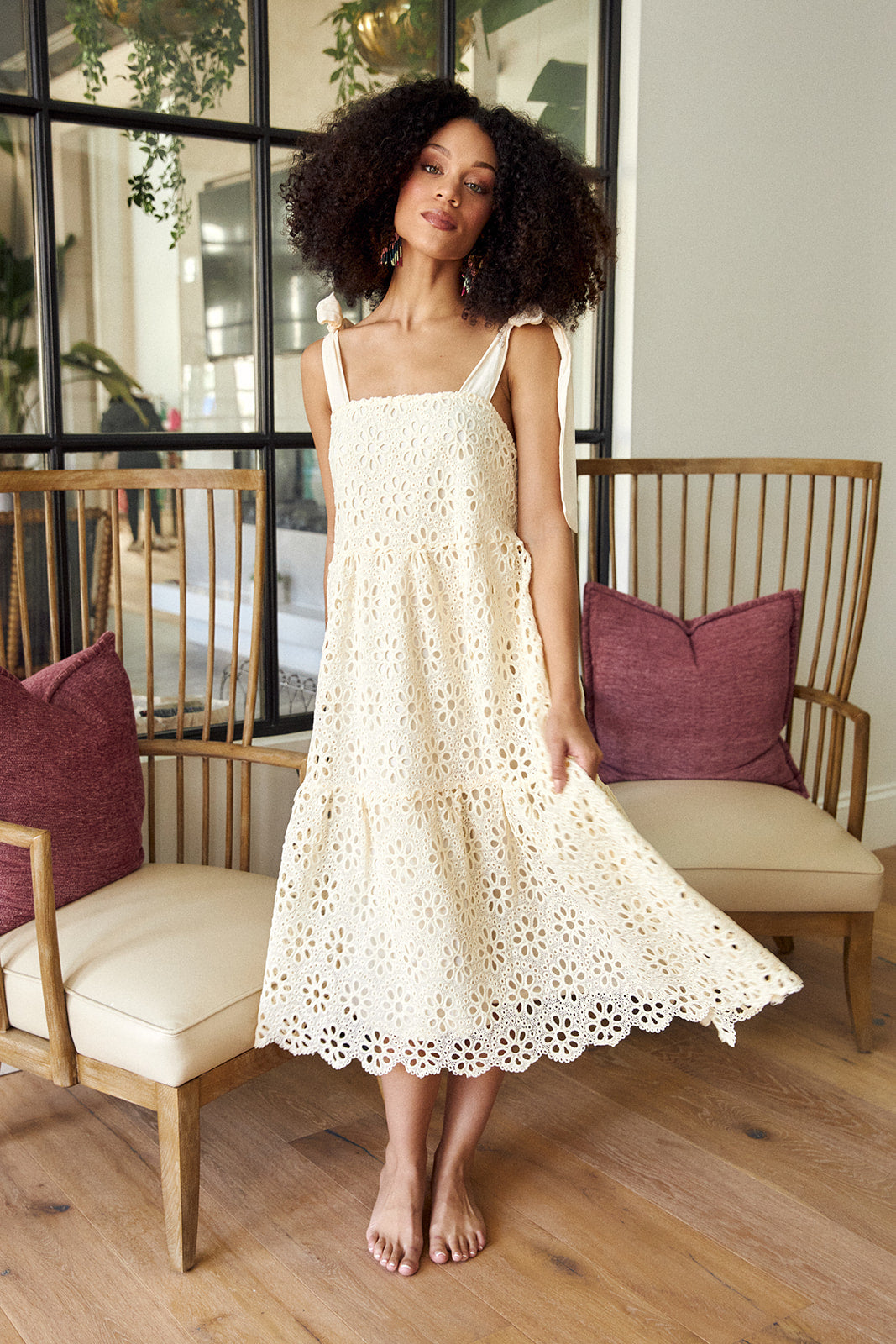 SALE- Vernon Crochet Midi Dress