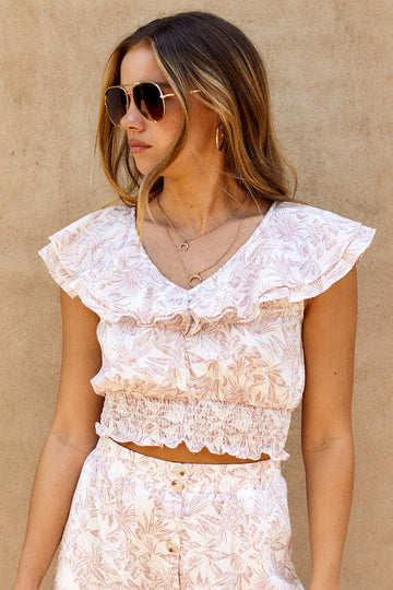 Fiji Floral Cropped Top