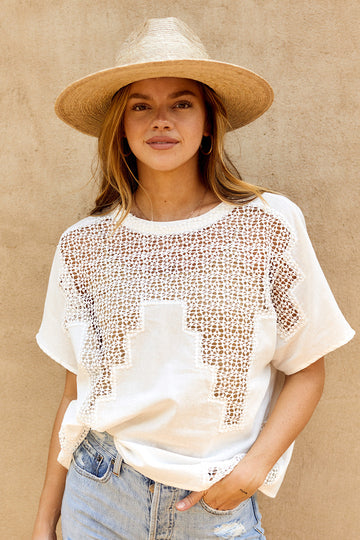 Oleander Lace Detail Blouse