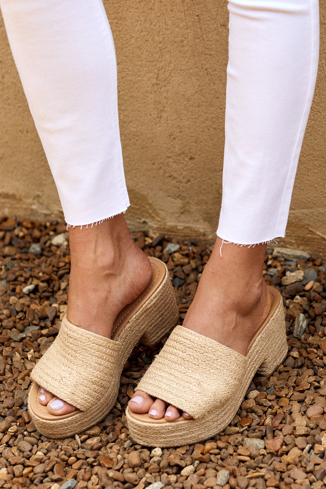 Emerson Raffia Platform Wedge