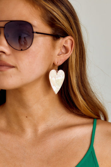 Indy Shell Heart Earrings