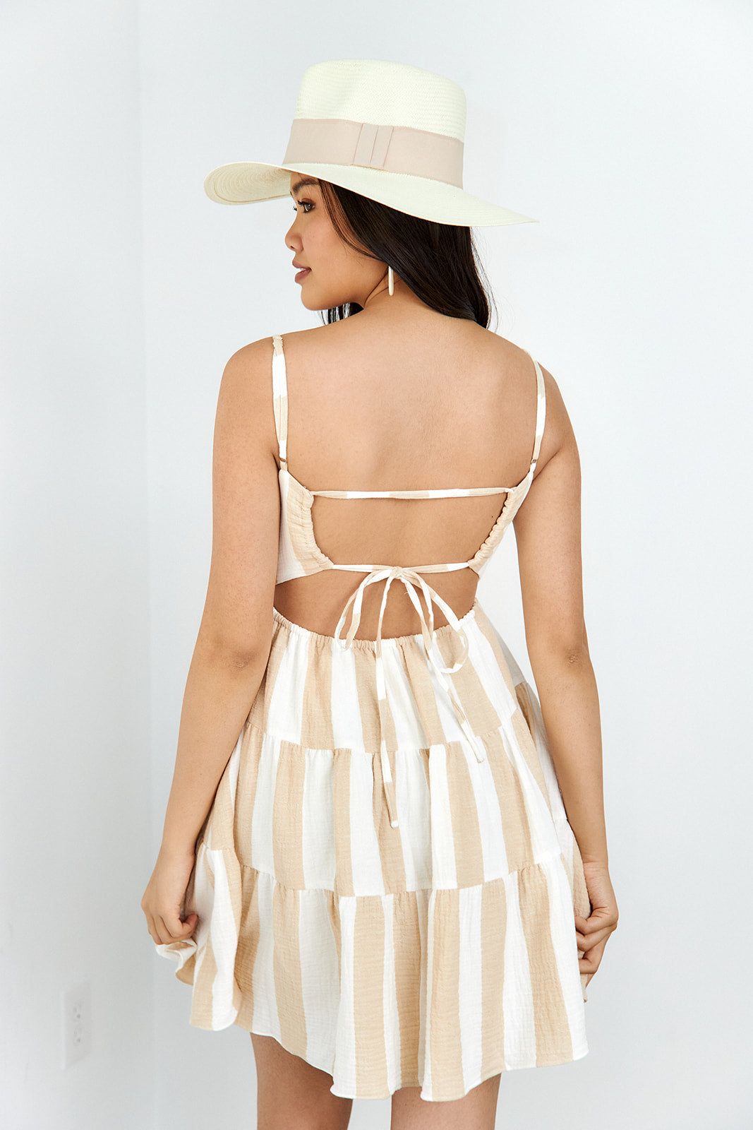 SALE- Princeton Stripe Open Back Dress