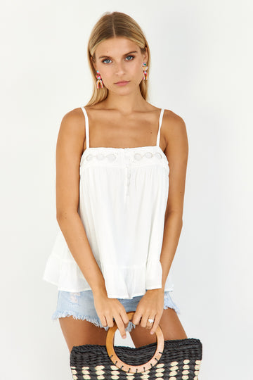 SALE- Ryder Button Detail Tank