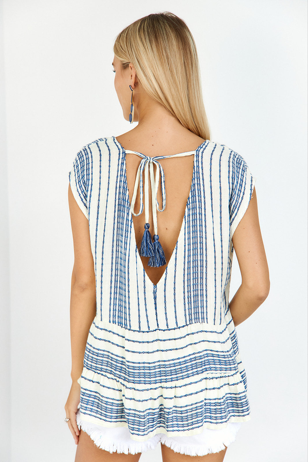 SALE- Rohan Striped Short Sleeve Top