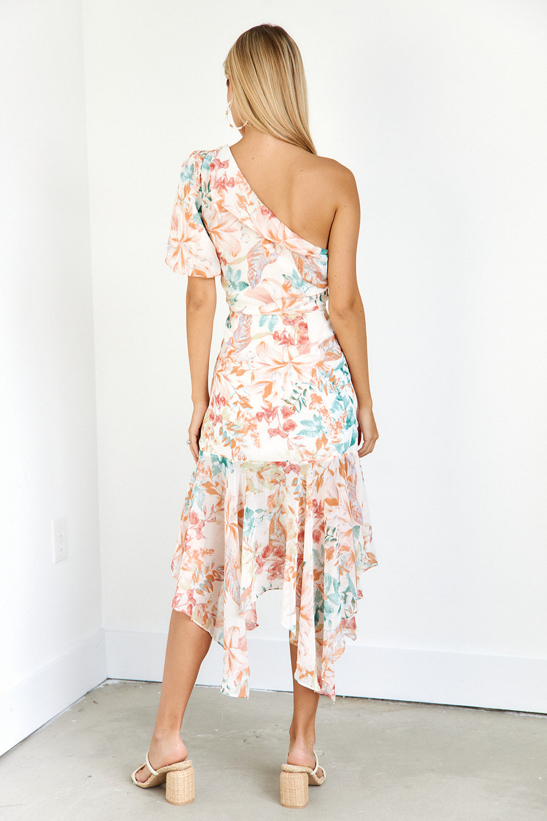 SALE- Stanton Floral One Shoulder Midi Dress