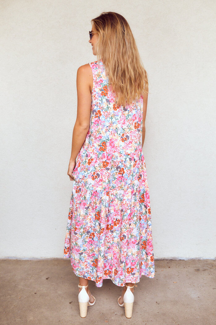 Harley Floral Print Sleeveless Maxi Dress