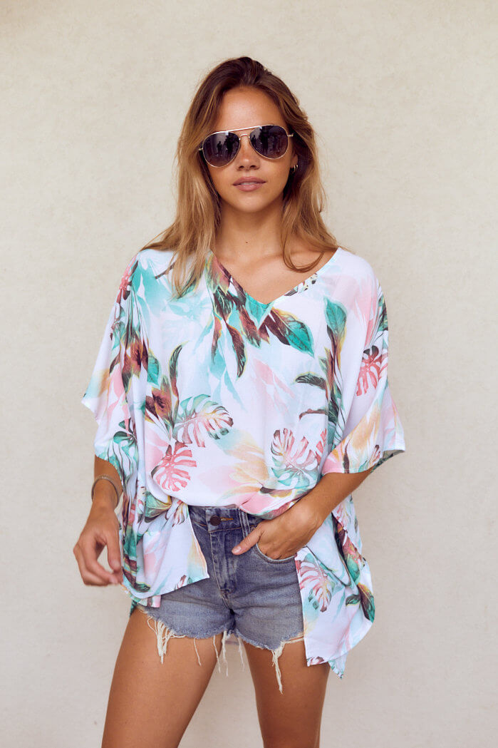 Lucy Palm Print Tunic