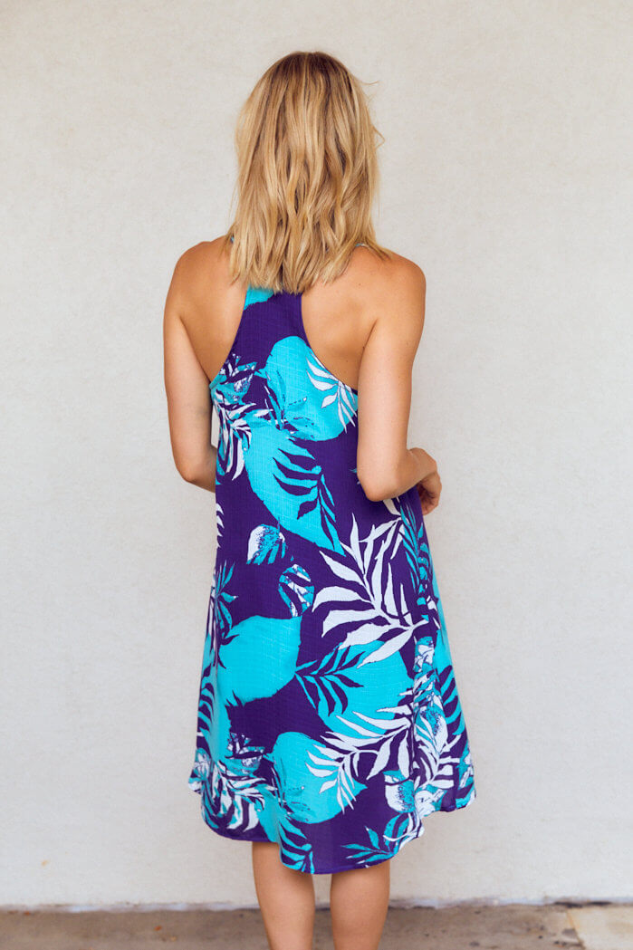 Vivian Palm Print Dress