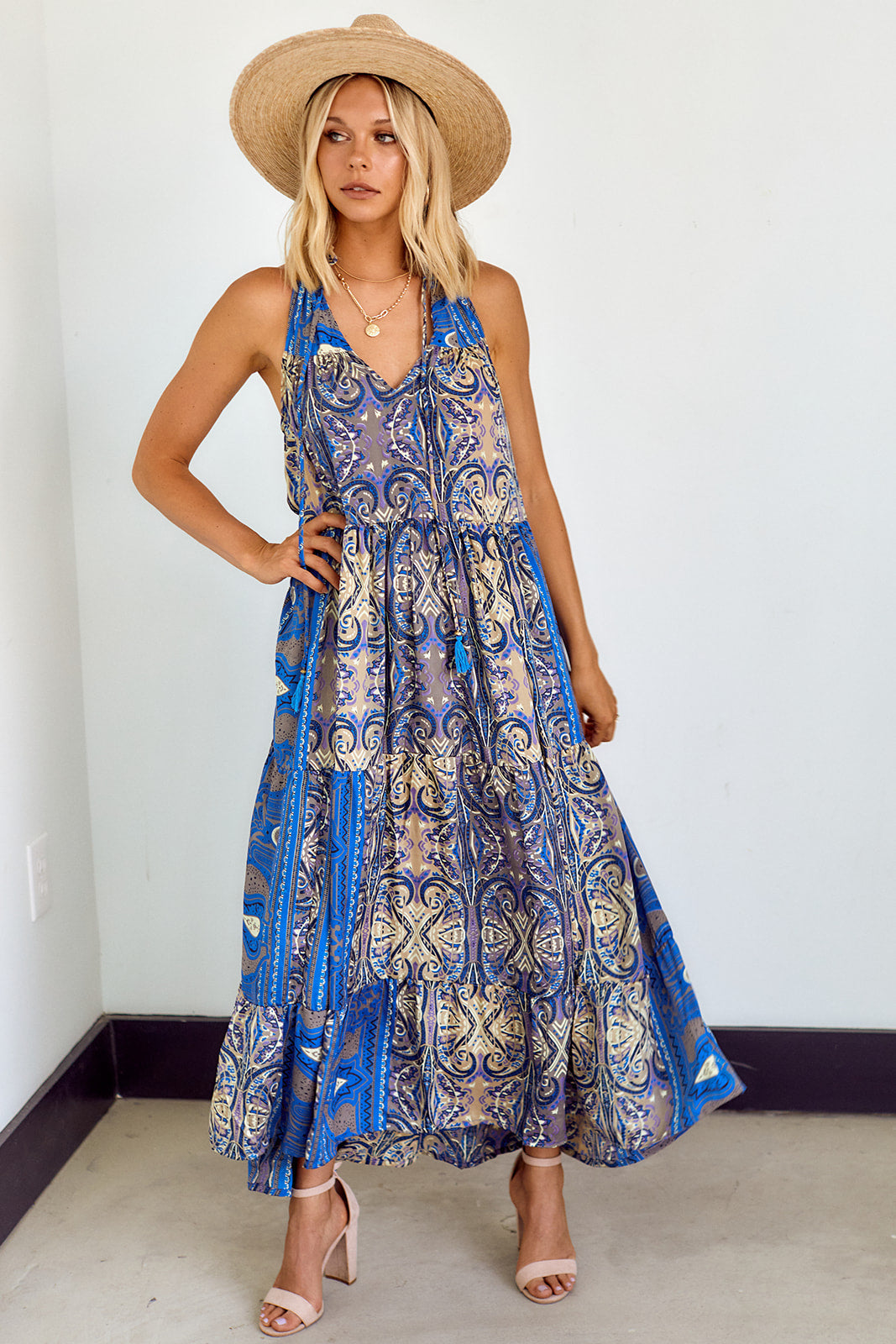 Asbie Paisley Tiered Maxi Dress