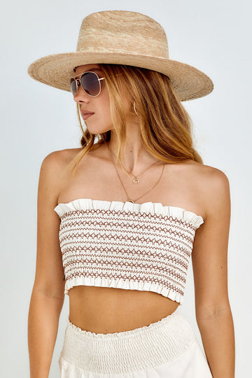 Zealand Smocked Crop Top