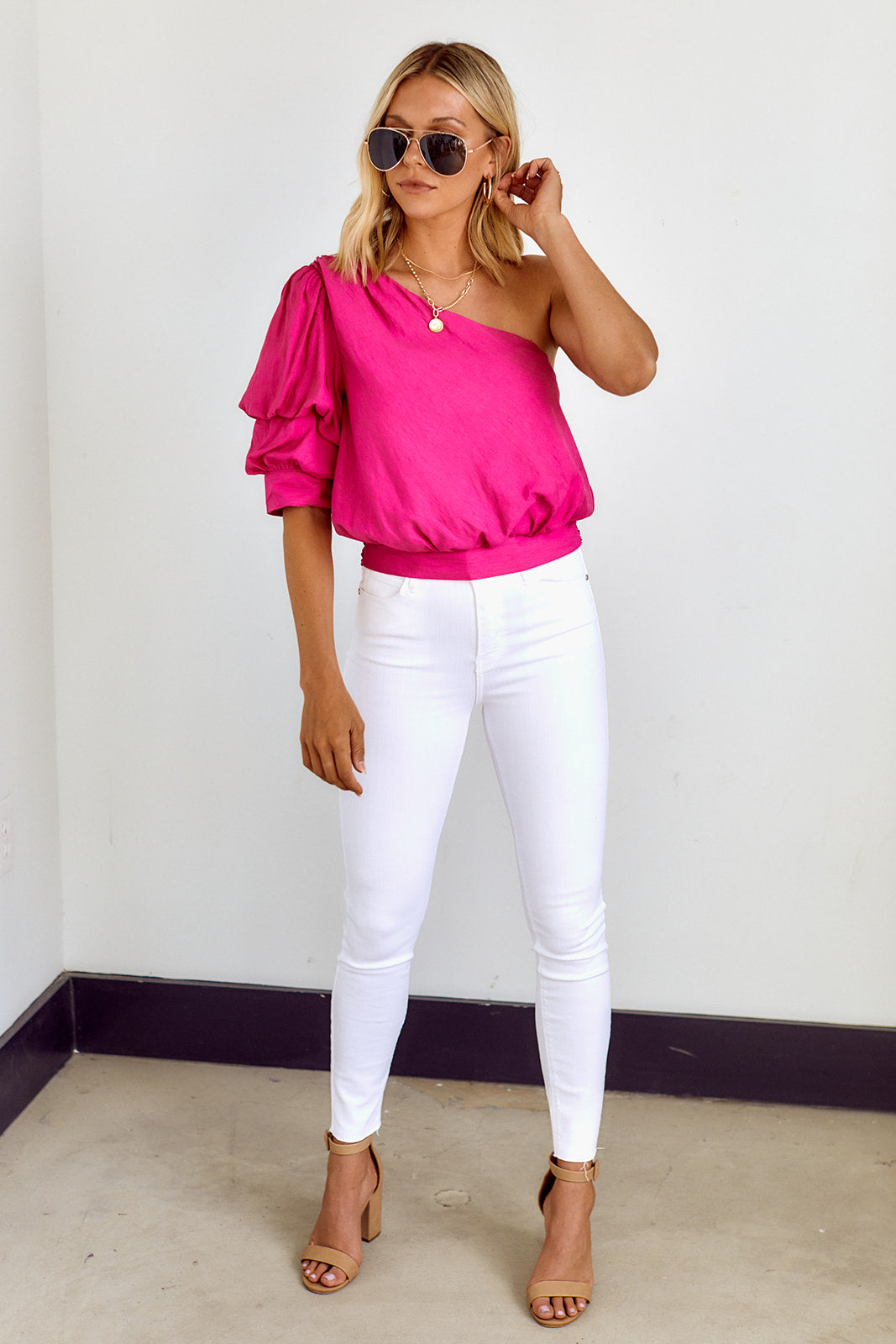 Anza One Shoulder Blouse