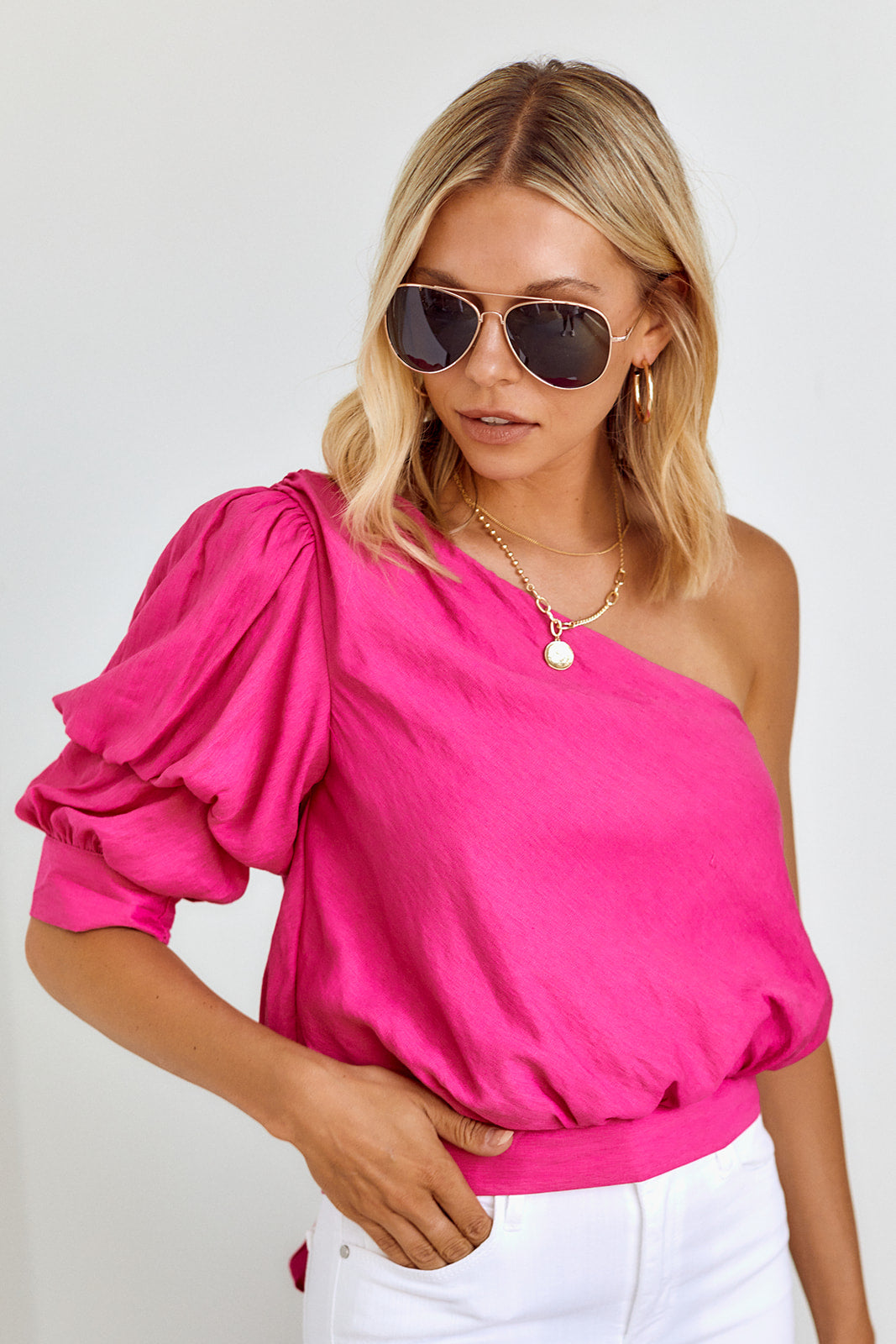 Anza One Shoulder Blouse