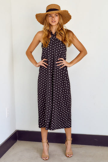 Corvie Halter Polka Dot Jumpsuit