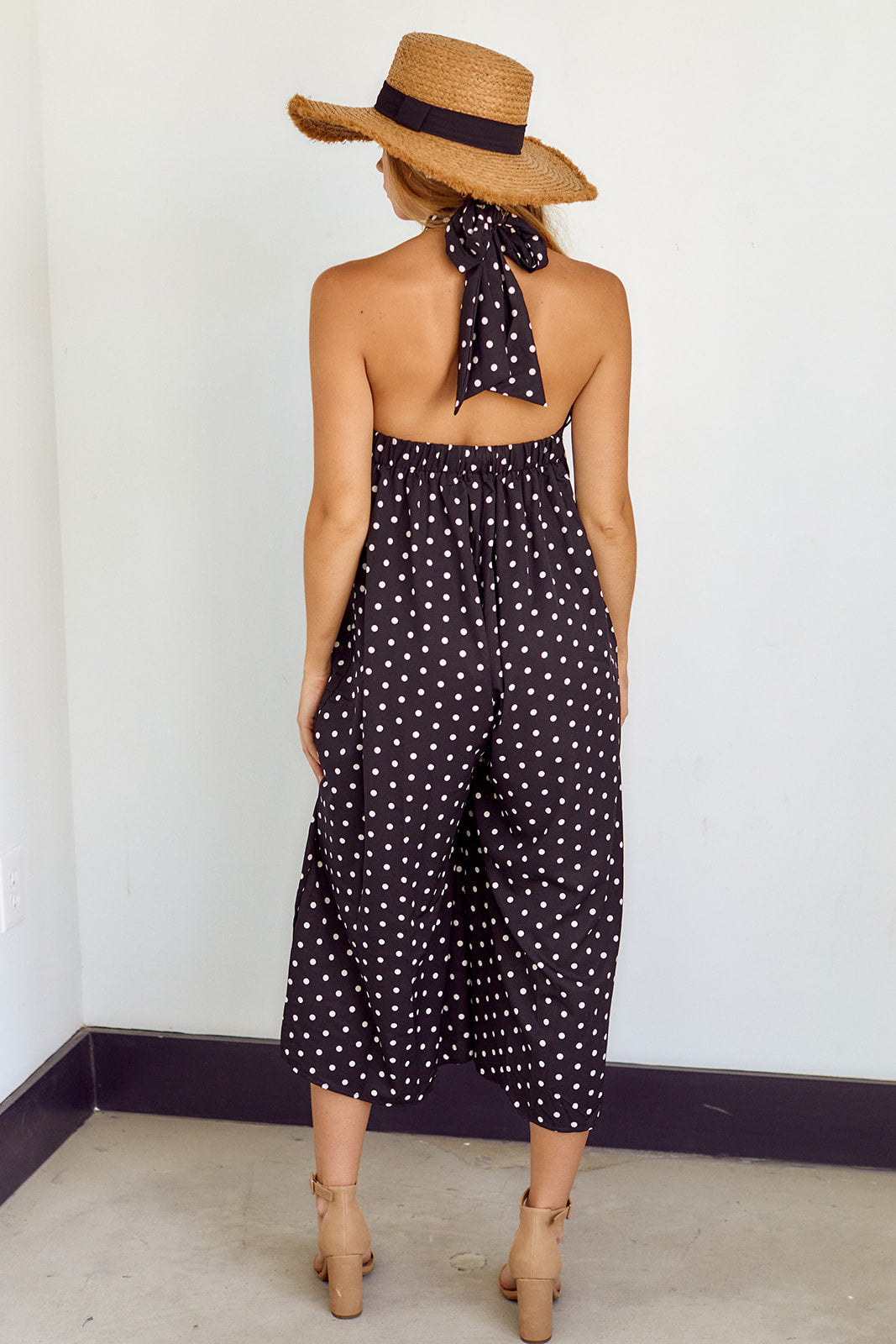 Corvie Halter Polka Dot Jumpsuit