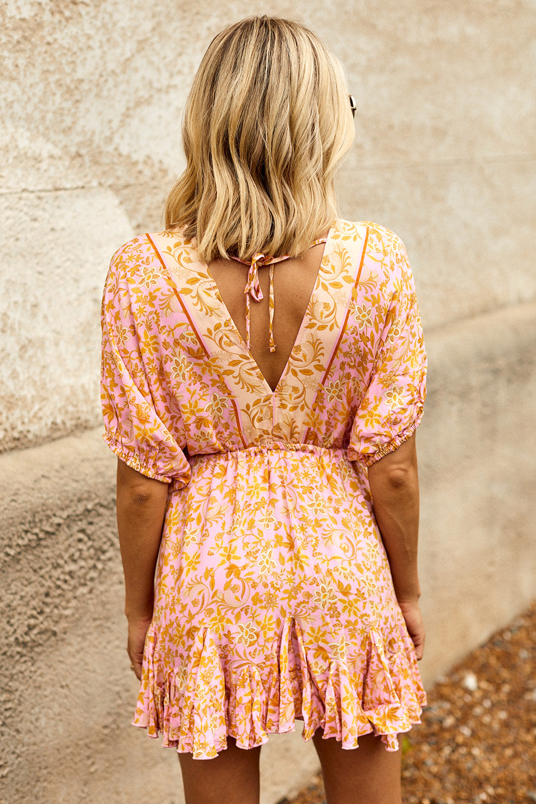 Milaro Floral Short Sleeve Dress