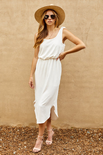 Portland Tie Sleeve Midi Dress