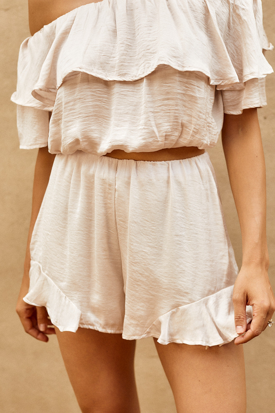 Harmon Ruffled Trim Shorts
