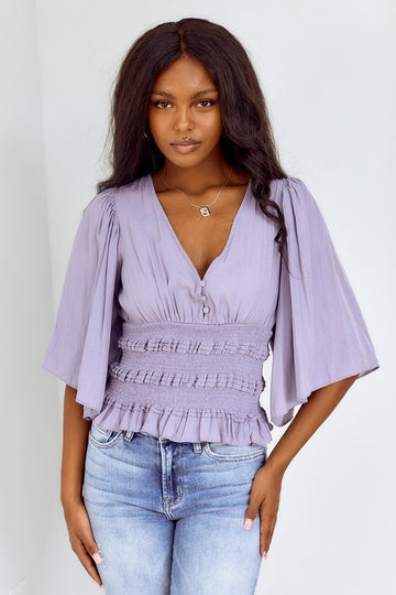 Blake Wide Sleeve Smocked Blouse