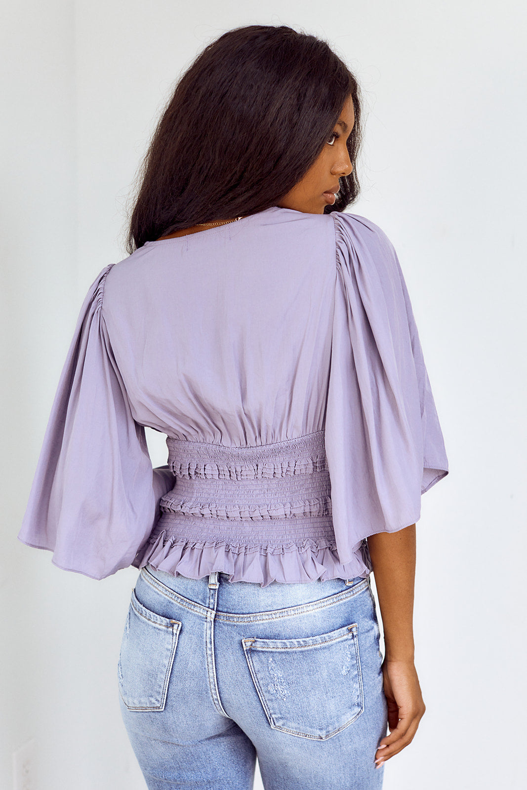 Blake Wide Sleeve Smocked Blouse