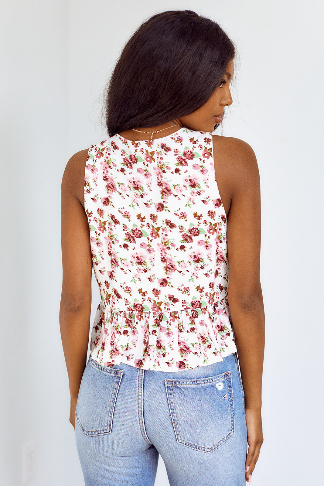Charlotte Sleeveless Printed Blouse