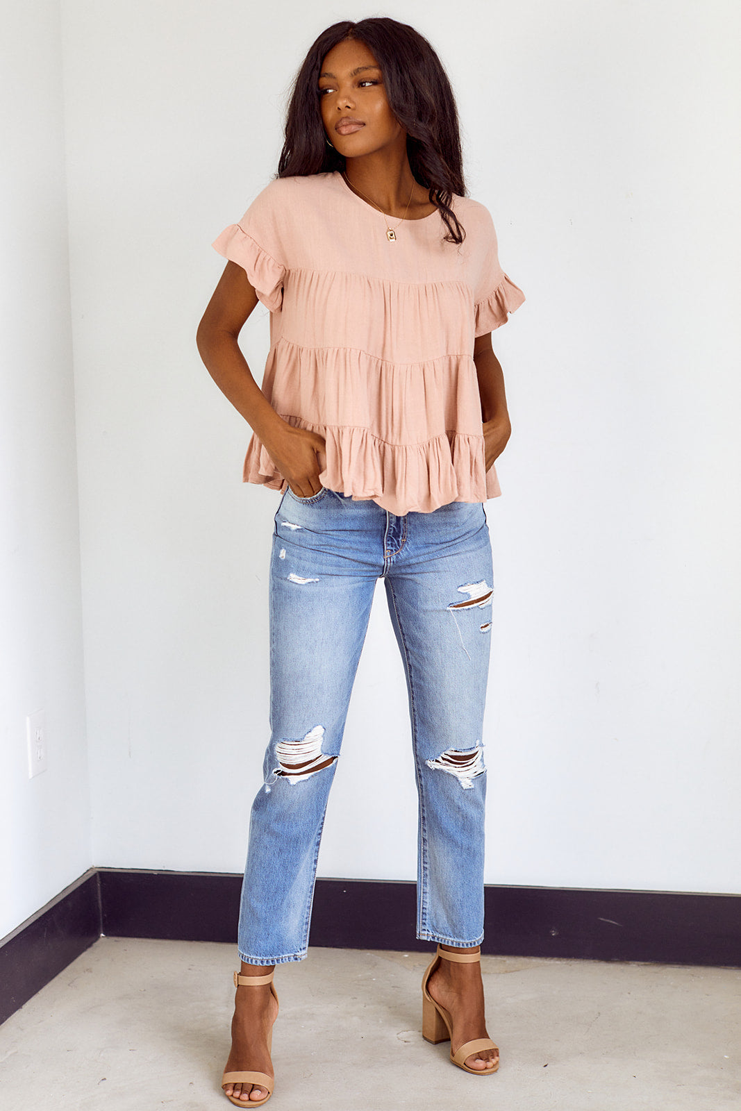 Silia Tiered Blouse