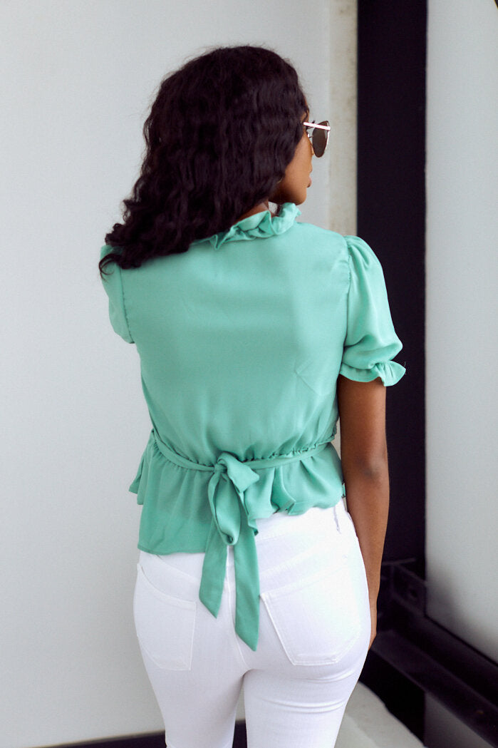 Evelyn Ruffled Tie Detail Blouse