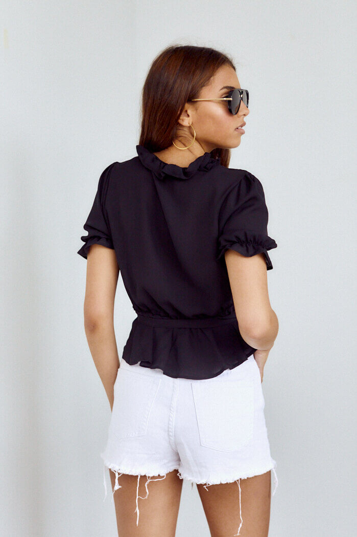 Evelyn Ruffled Tie Detail Blouse