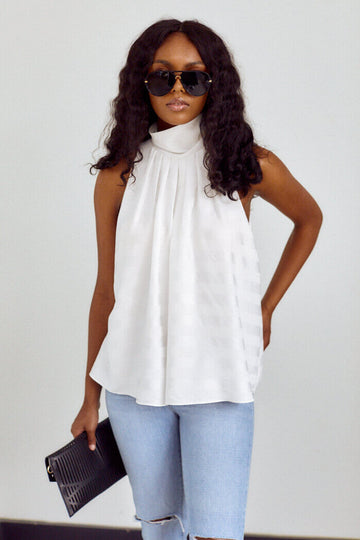 Bianca Sleeveless Halter Blouse
