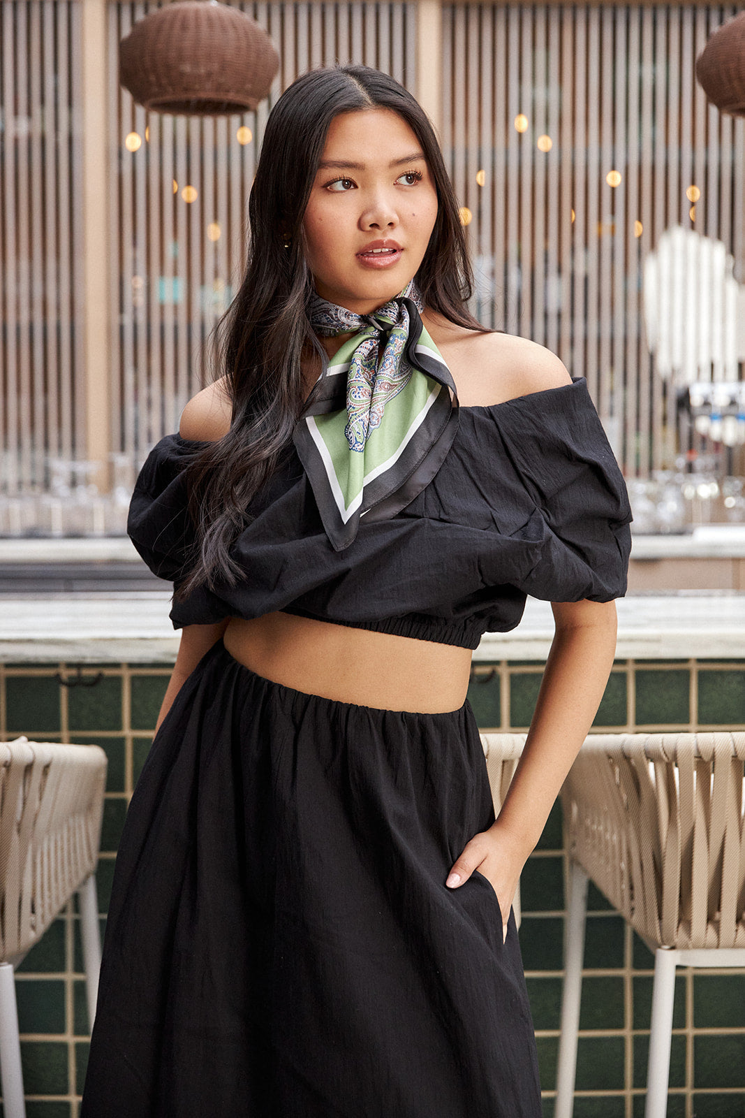 SALE- Orion One Shoulder Crop Top