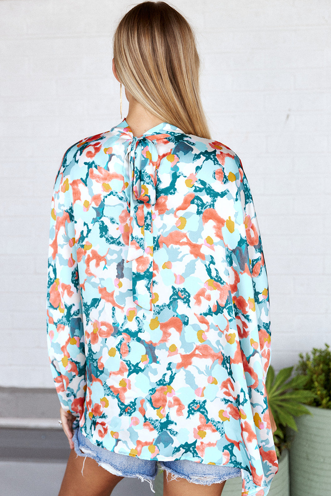 SALE- Orlie Floral High Neck Blouse