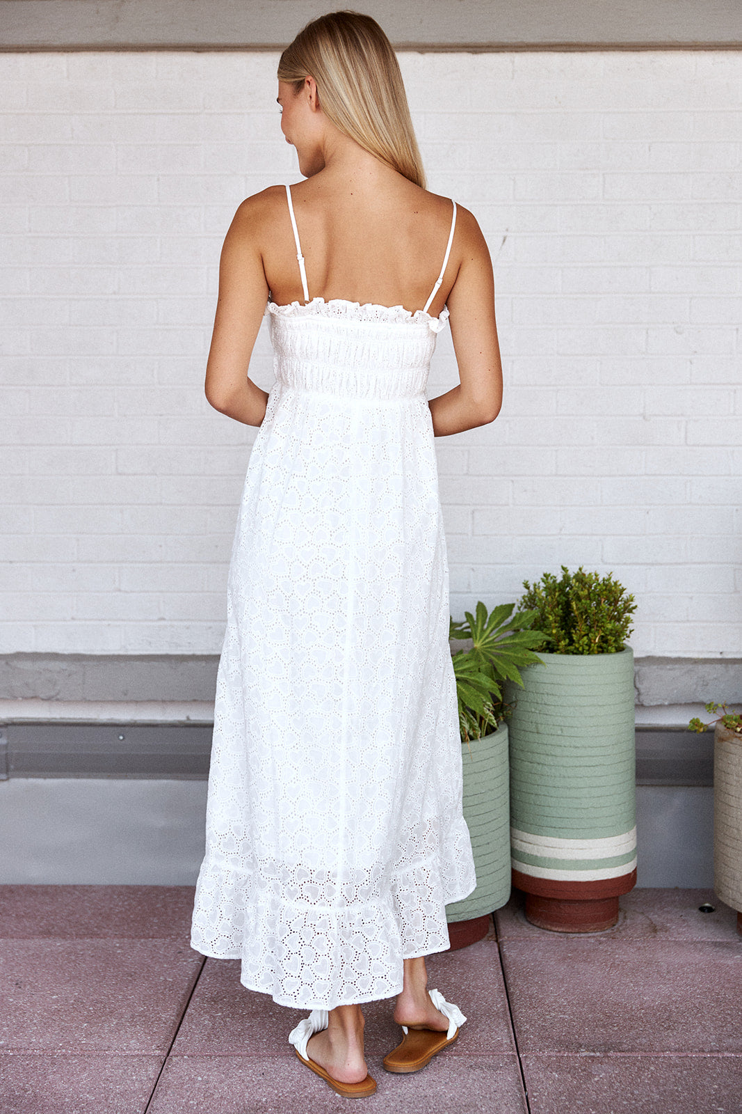 Mara Heart Embroidered Midi Dress