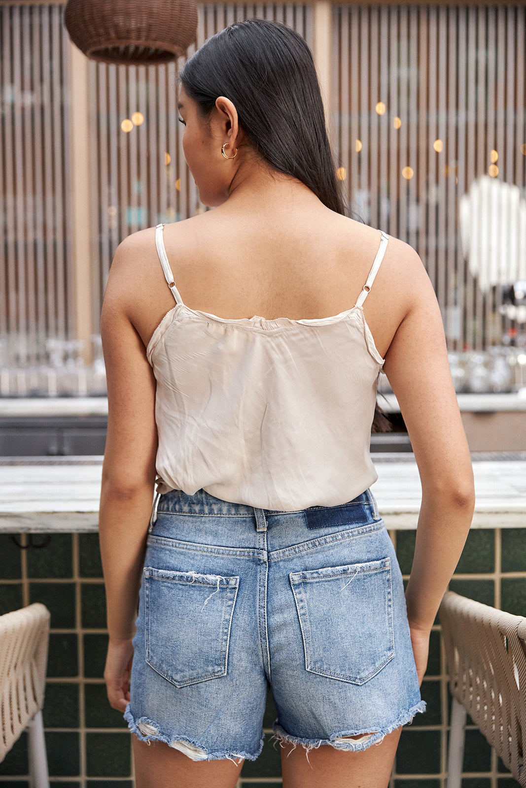 SALE - Emmett V Neck Raw Hem Tank