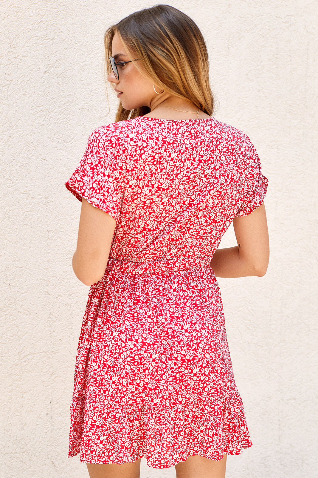 Waverly Floral Tie Front Mini Dress