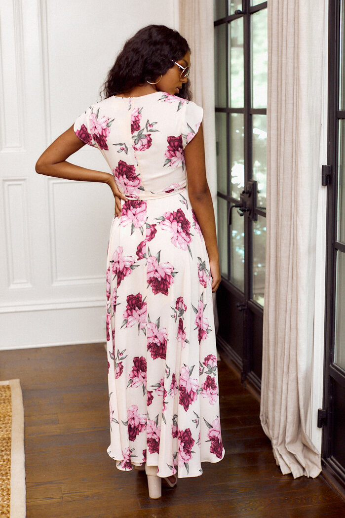 Layne Floral Print Wrap Maxi Dress