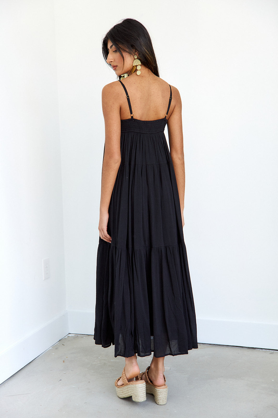 SALE- Delaney Crochet Trim Maxi Dress