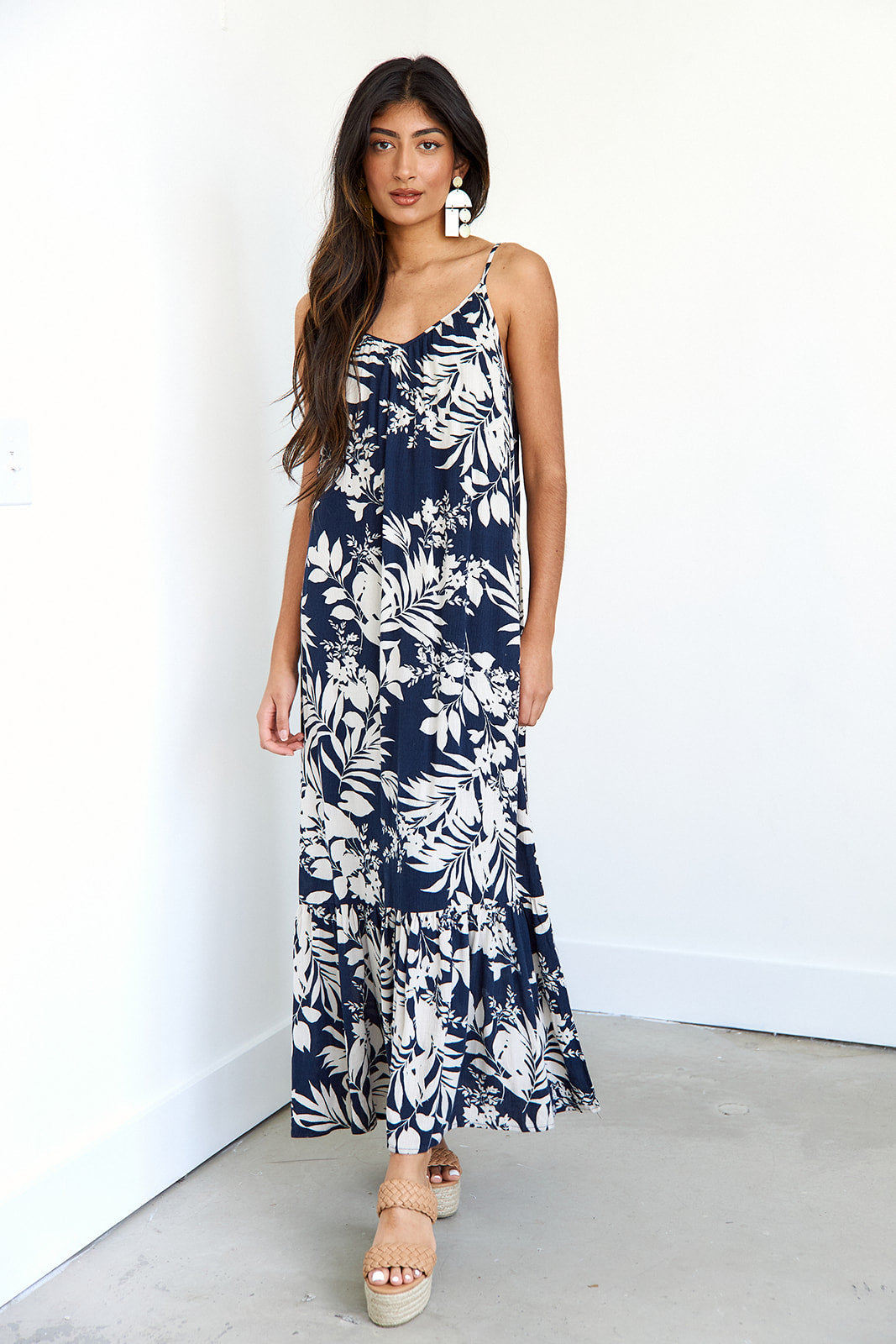 SALE - Z Supply Rocco Abstract Leaf Maxi Dress