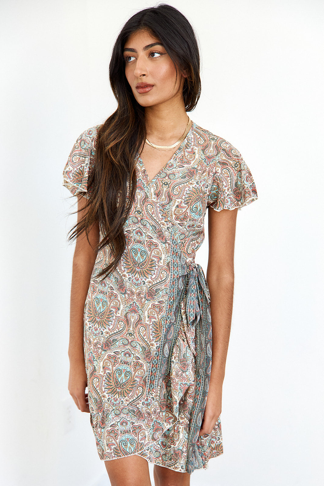 SALE - Bowie Wrap Mini Dress