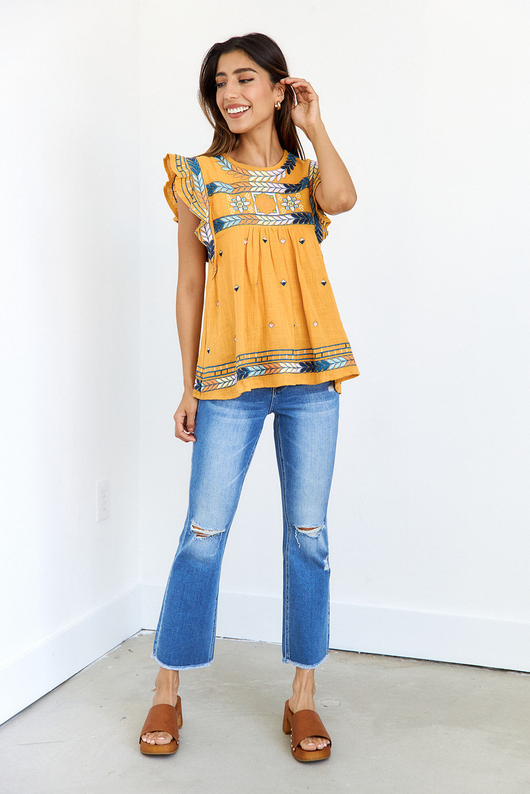 SALE- Mercy Embroidered Blouse