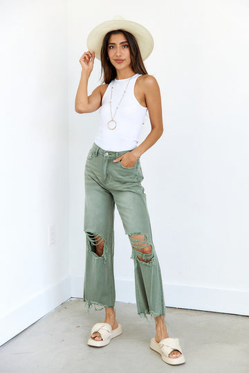 Sunny 90's Vintage Crop Flare Jeans