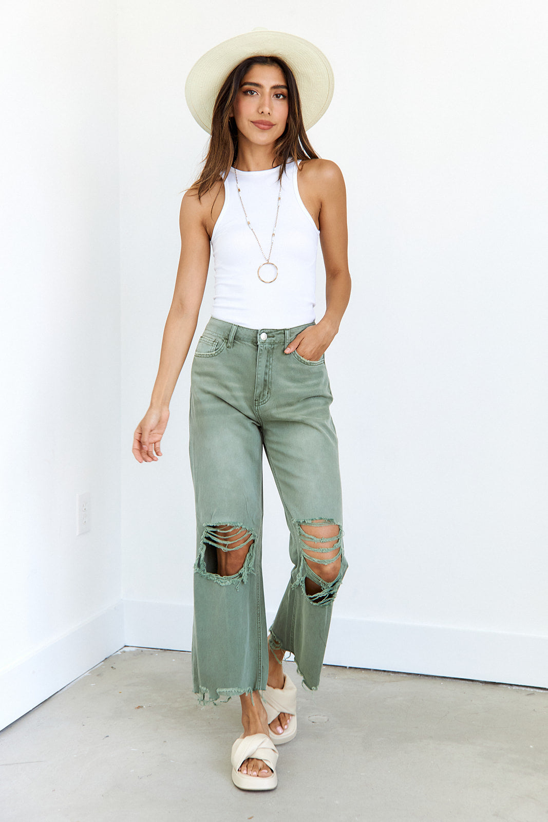 Sunny 90's Vintage Crop Flare Jeans